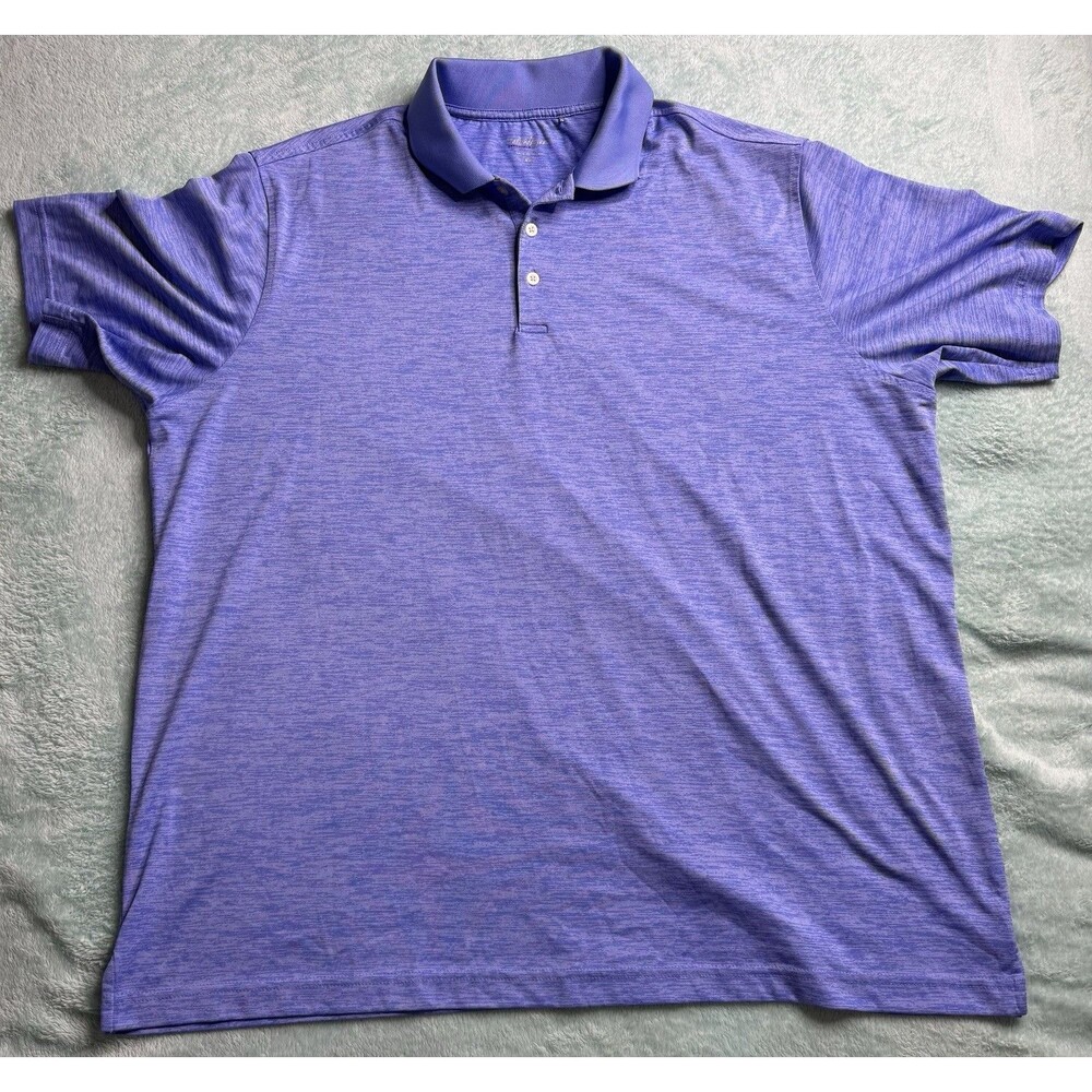 Walter Hagen Essentials Space Dye Polo XXL Blueberry Pie Performance Golf UPF